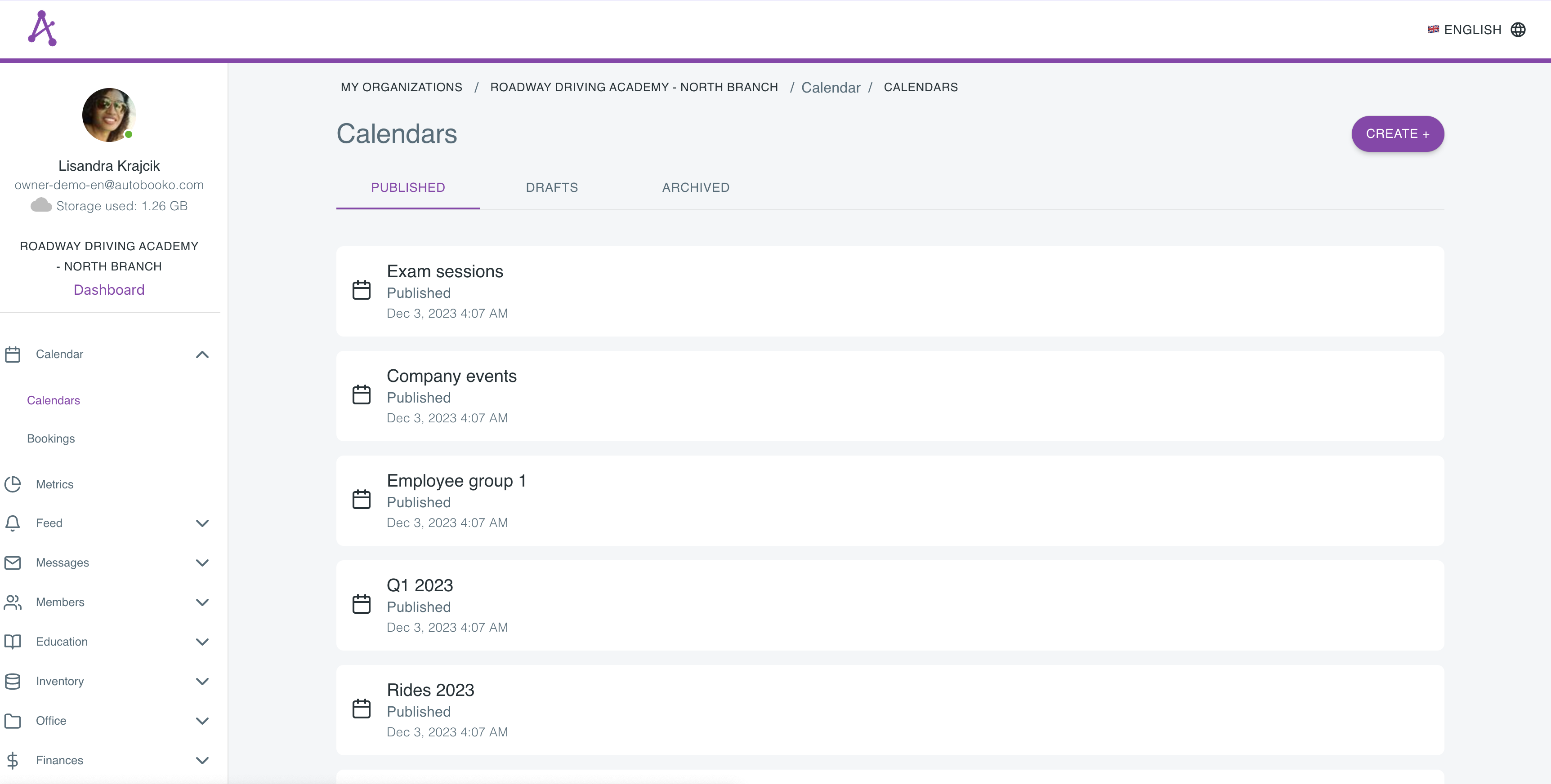 List of published calendars